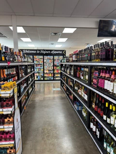 Welcome to Hefner Liquors wine aisle
